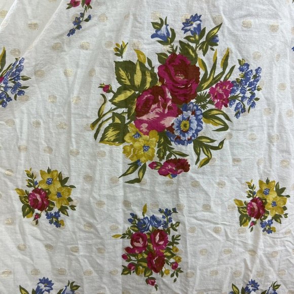 Floral Maxi Skirt - White with Pink and Green Accents - Picture 5 of 9